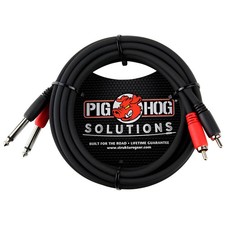 Pig Hog Solutions Dual Cable RCA to 1/4" 3 ft. 10 ft.
