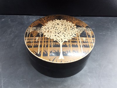 Vintage Japan MCM Coasters and Box set Golden Tree of Life