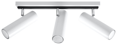 Sollux Deckenleuchte DIREZIONE 3 Weiß GU10 Metall dimmbar 40W IP20