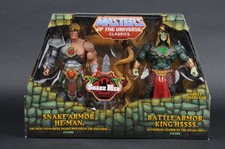 2015 MOTU Snake Armor He-Man Battle Armor King Hssss MOTUC Classics 2 Pack