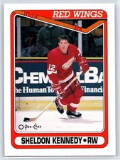 1990-91 O-Pee-Chee Sheldon Kennedy Rookie Detroit Red Wings RC #520