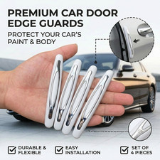 4pcs White Car Door Edge Guard Strip Anti Scratch Protector Trim Accessories A 4pcs White Car Door Edge Guard Strip Anti Scratch Protector Trim Accessories A