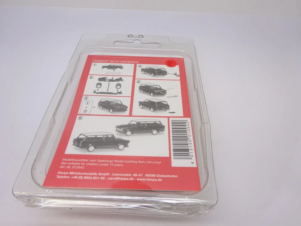 Herpa: Trabant 601S Kombi Universale Bausatz Nr. 39952 (Schub63) - Immagine 2 di 2
