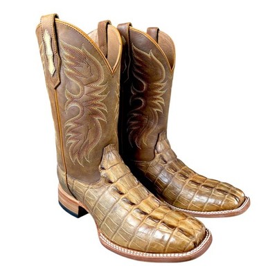 Cody James Genuine Exotic Caiman Western Boots 12'' Cognac Men's Size 10 D