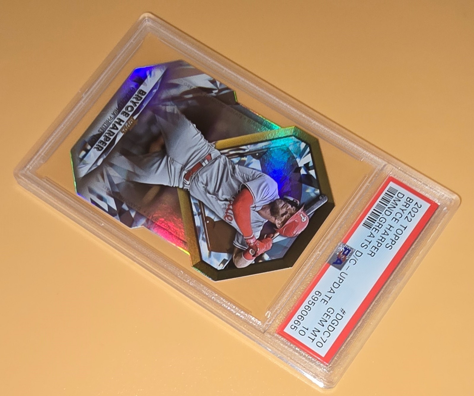Bryce Harper PSA 10 Low Pop Die-Cut Insert 2022 Topps Baseball Diamond Greats view 5