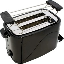 Toaster DESKI schwarz mit Brötchenaufsatz 70...