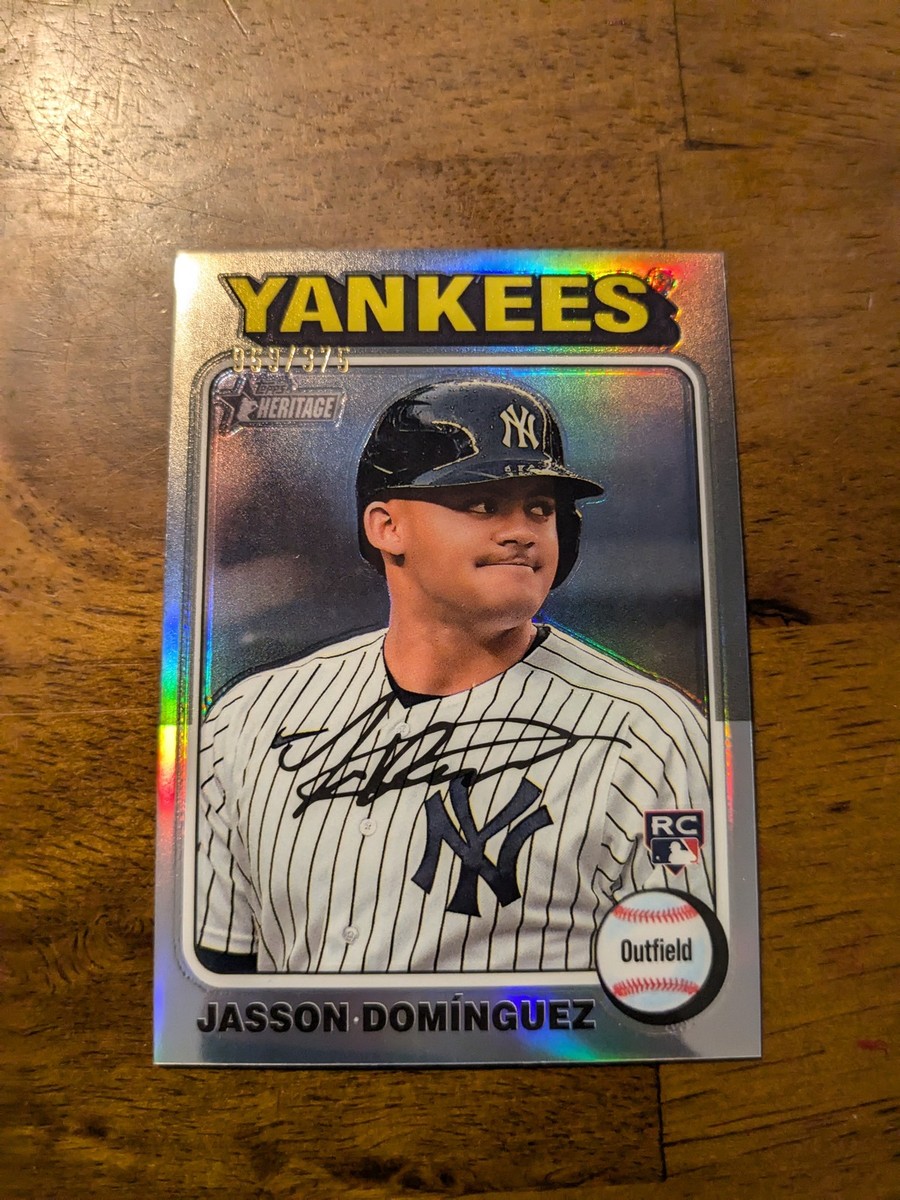 2024 Topps Heritage #399 Jasson Domínguez Chrome Silver Refractor