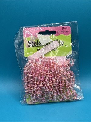 Style A Bility 36  Fashion Trim For Clothes, Purses, Pink Beads Brand New