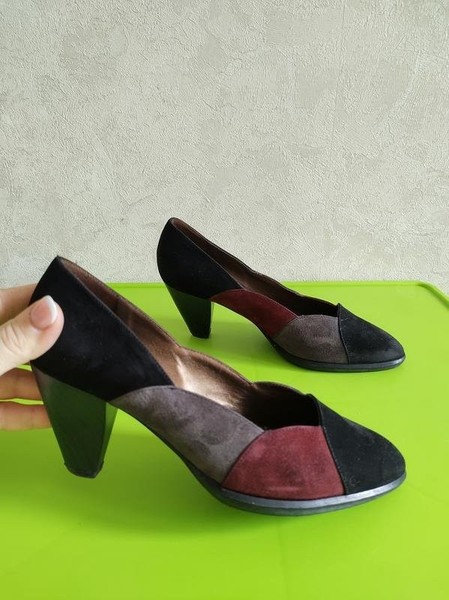 Women Peter Kaiser Heels Black Suede 38 #C9GG