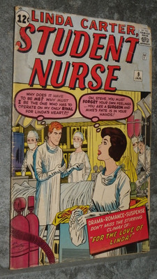 Vtg Marvel ''Linda Carter Student Nurse'' Comic Book #9-Jan 1963-Stan Lee-Last Iss