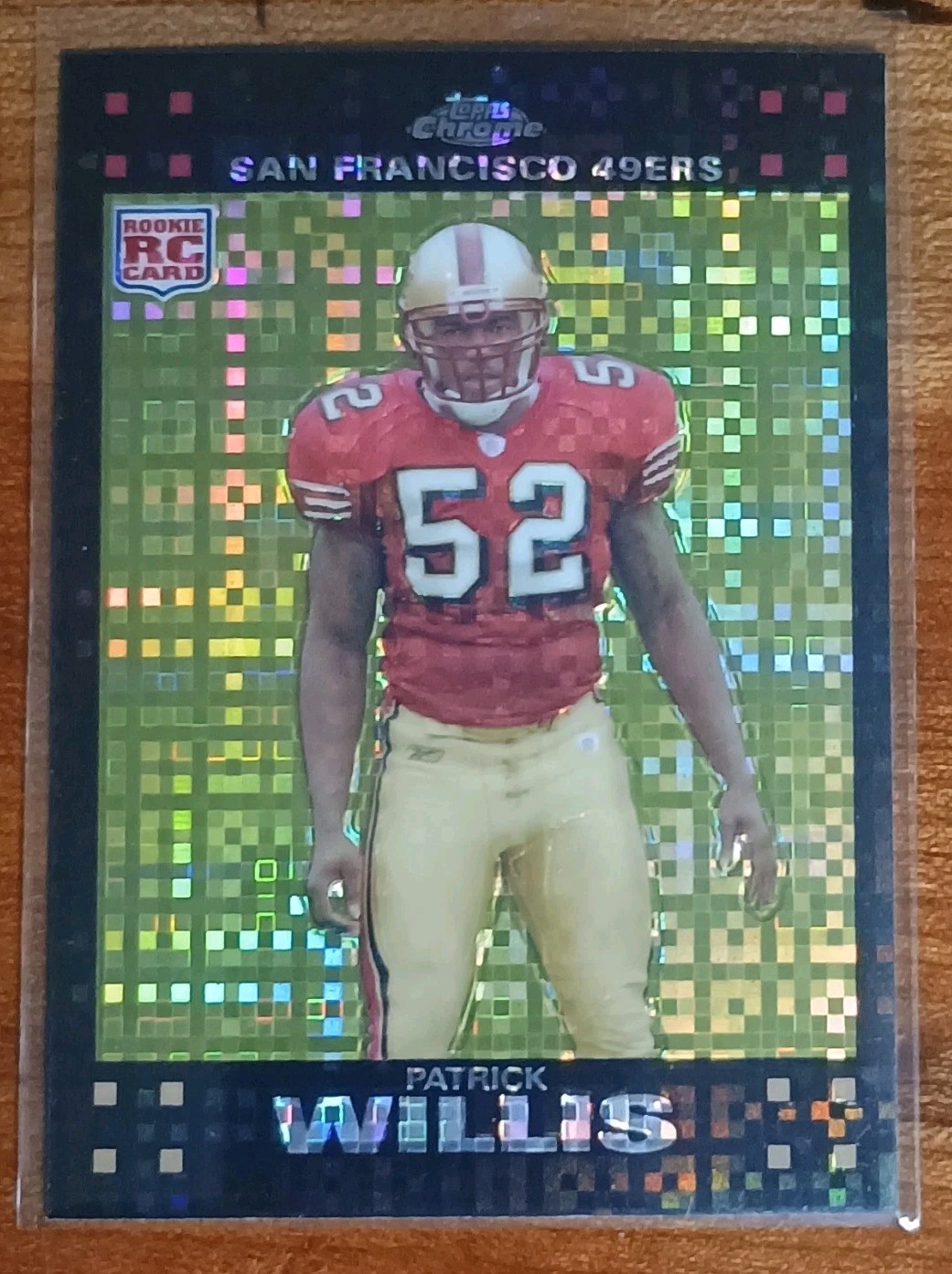 Topps 2007 Chrome X-Fractor Rookie Patrick Willis #TC240 49ers Football Card