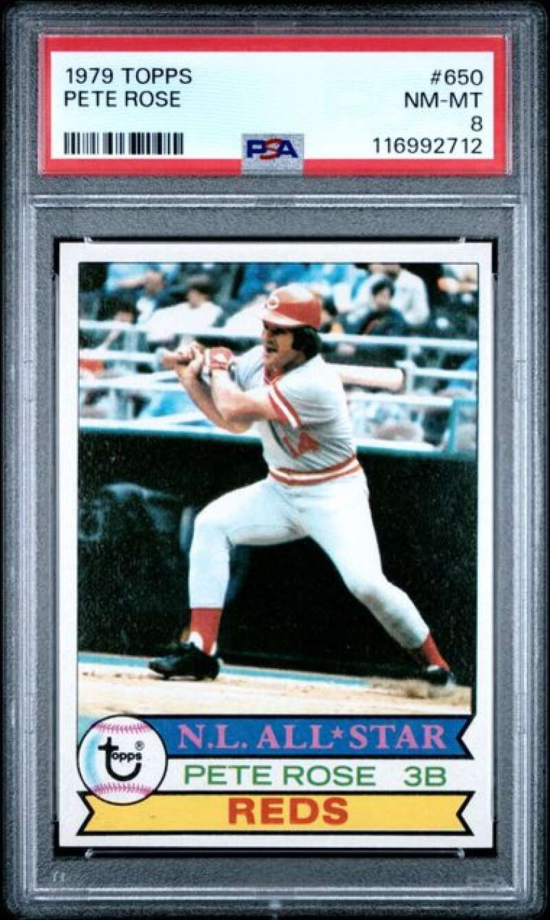 1979 Topps #650 Pete Rose PSA 8 Cincinnati Reds  (2712)
