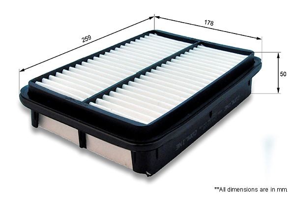 Air Filter 259 mm Length 50 mm Height Fits Hyundai Santa Fe COMLINE CHY12208