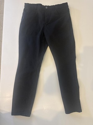 LOFT Womens Black Stretch Pants Cotton Blend Size 12 31x29 Casual