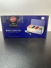 Tablecraft, Bar Caddy With Tongs, Stainless Steel