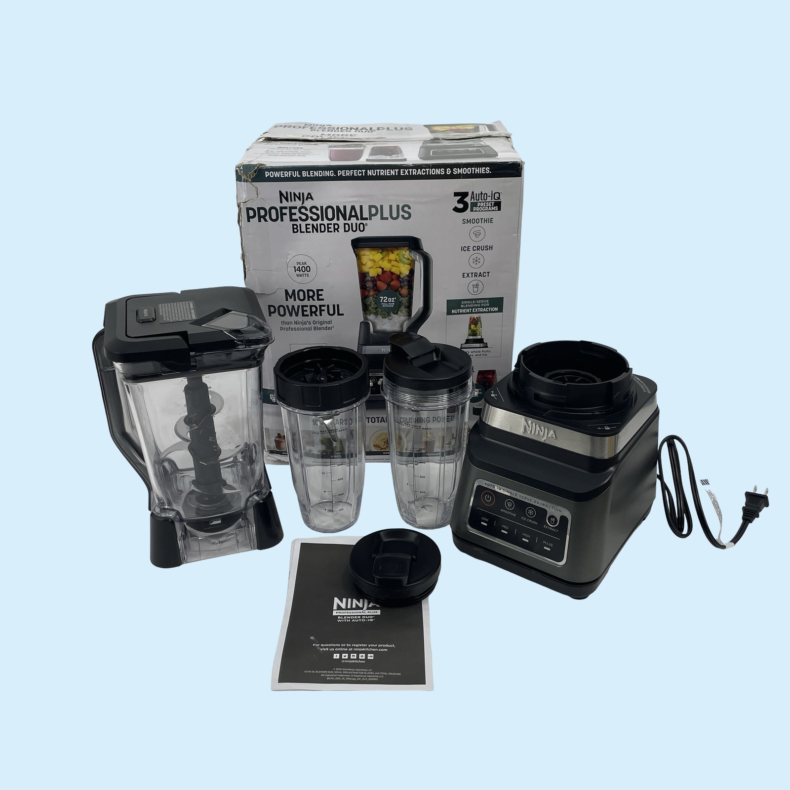 Ninja BN751 Professional Plus Blender DUO 1400W 3 Auto-iQ Pr
