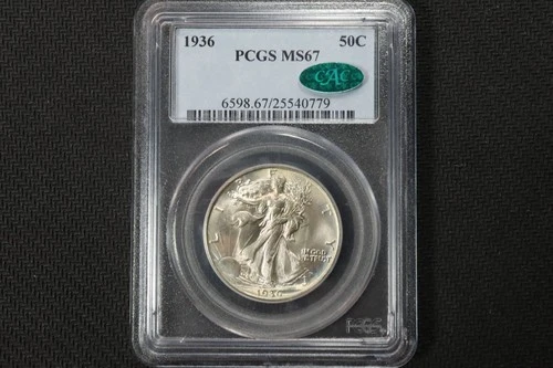 NobleSpirit (LB) 1936 Liberty Walking Silver Half Dollar PCGS MS67