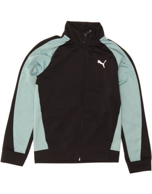 Puma Jungen Trainingsanzug Oberteil Jacke 9-10 Jahre schwarz Colourblock Sport DH38