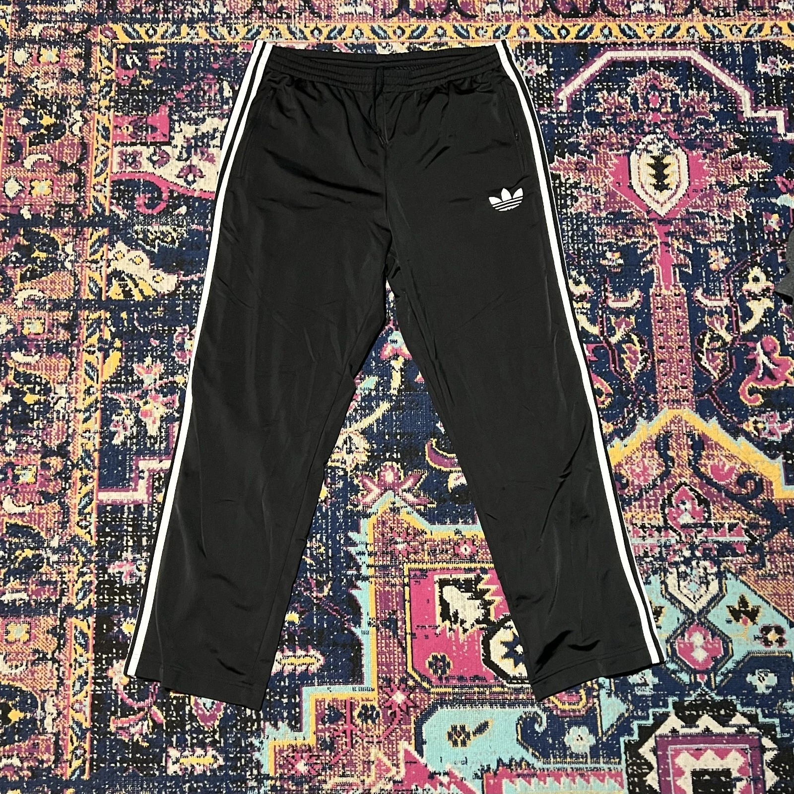 Vintage Adidas Track Pants Size Large Black Baggy Wide Leg Y2K
Opens in a new window or tab
