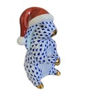 HEREND CHRISTMAS SANTA BUNNY SAPPHIRE BLUE FISHNET SCULLY  SCULLY RETAIL $435.00