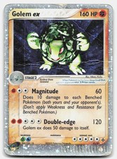 Golem ex 91/97 Holo Ultra Rare Dragon Pokemon Damaged