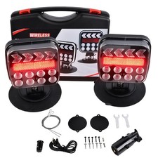 Wireless Trailer Lights Kit Magnetic Led Tow Lights Usb-c Rechargeable Magneti