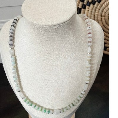 Second Bloom Studio Multi Gemstone Moonstone Opal Necklace 19.25'' Magnetic
