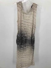 Pre-Owned Halston Heritage Tan Size Medium Bodycon Knee Length Sleeveless Dress