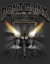 Don't Blink youll miss the race NHRA Tin Sign wall decor 12.5" x 16" Made in USA