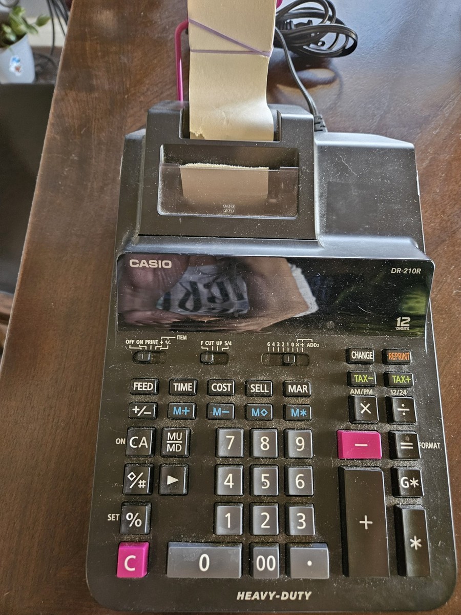 Casio DR-210R Heavy-Duty Printing Calculator Adding Machine