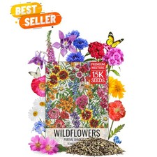 Wildflower Seed Mix – 1 Ounce of 14+ Varieties for Partial Shade Gardens 273.44 per gallon