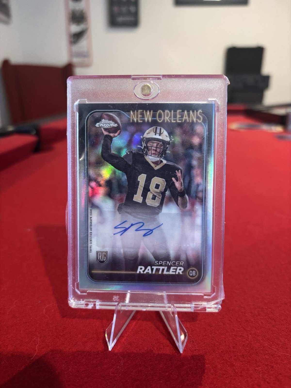 2024 Topps Chrome - Rookie Autographs Spencer Rattler #RA-SRA (AU, RC)