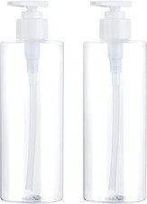 Plastic Pump Bottles 2 Pack 12.1oz/360ml Clear Refillable Soap Dispenser