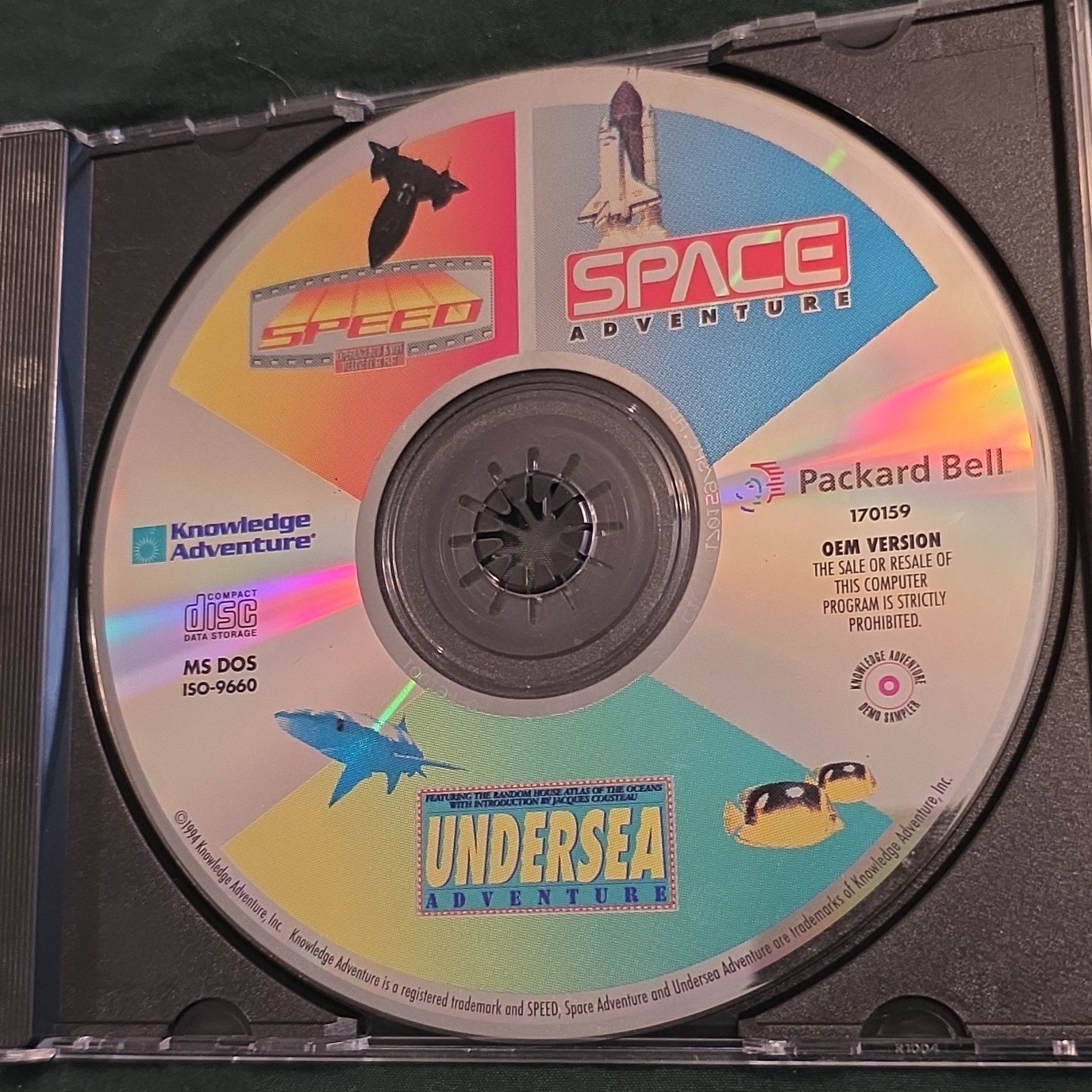 Knowledge Adventure SPEED/Space/Undersea Adventure PC Educational CD-ROM OEM