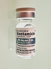 Gentamicin Injection, USP 40mg/mL, 80mg per 2...