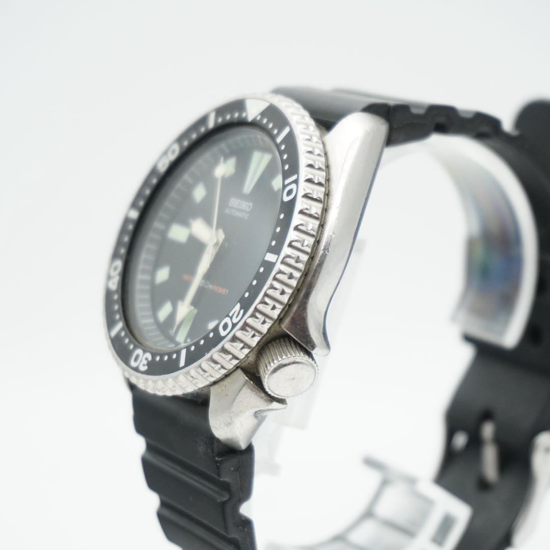 SEIKO 7002-7000 Diver's Watch Black Dial From Japan - Gem