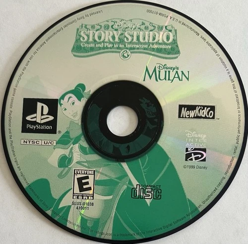Disney's Story Studio: Mulan (PlayStation, PS1) DISC ONLY | NO TRACKING | M2140