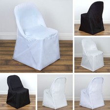 10 POLYESTER FOLDING CHAIR COVERS Wedding Party Banquet Reception Decorations