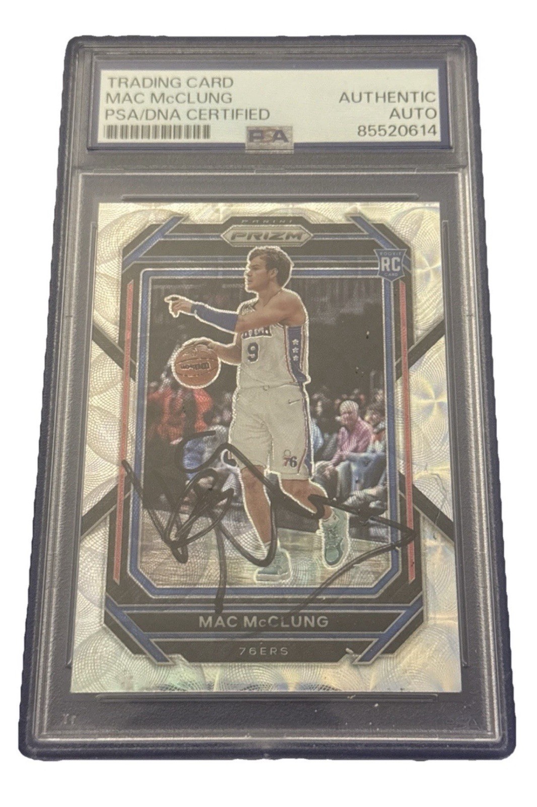 2022/23 Panini Prizm Chronicles SP Mac McClung Rookie on Card Auto PSA Authentic