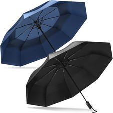 Repel  Rain-Mate Travel Umbrella Bundle - Your Perfect black