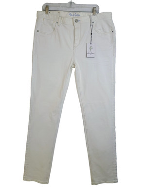 Robert Graham Tailored Kipling Jeans Mens 36 X 33 White Stretch Denim Pants New
