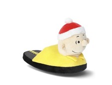 Peanuts Charlie Brown Family Christmas 3D Plush Scuff Slippers Men  s Size 11/12