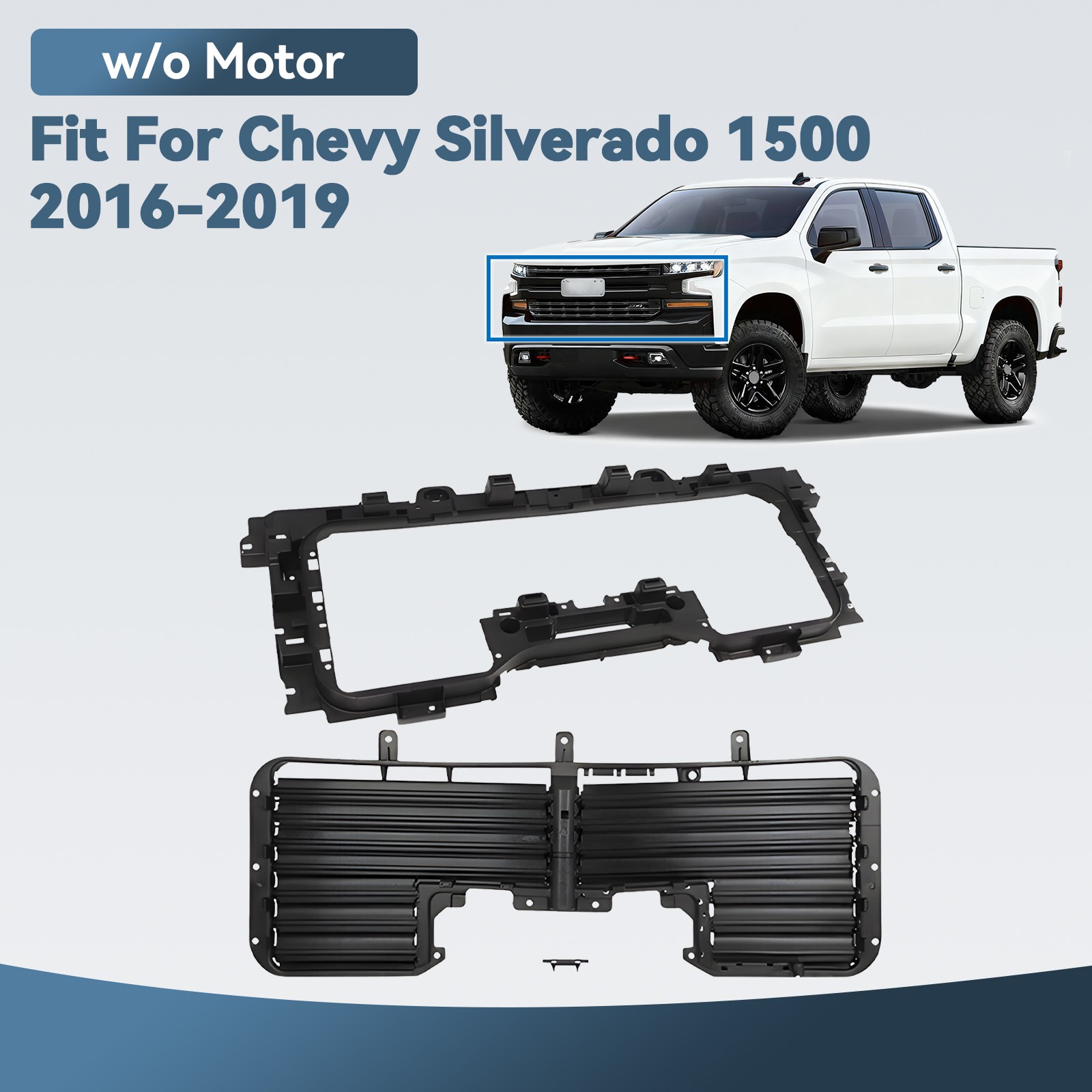 For 2016-2019 Chevy Silverado 1500 Radiator Grille Shutter Mounting Bracket