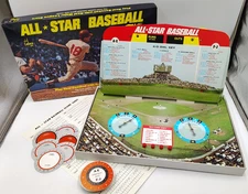 Vintage ALL STAR BASEBALL Board Game by Cadaco with 62 Player Discs COMPLETE