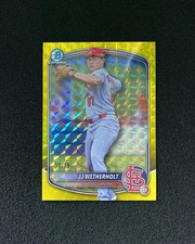 2025 Topps Bowman Draft Chrome JJ Wetherholt #BDC-145 Yellow Geometric /75 QI95