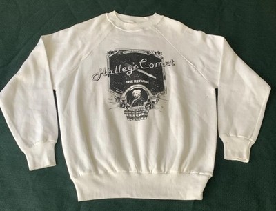 Vintage Sweatshirt Halley's Comet 1986 Space Graphic Gen X, USA MADE, Sz MEDIUM