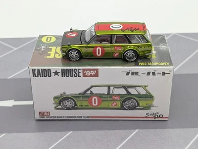Kaido House x Mini GT Datsun KAIDO 510 Wagon OG Flow Yellow 164
