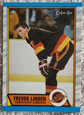 Trevor Linden 1989-90 O-Pee-Chee Hockey Card #89 Rookie Vancouver Canucks. rookie card picture
