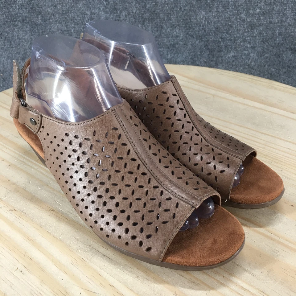 Босоножки женские Cobb Hill 9 узкие лавровые слинги бежевые повседневные блок CH9179 - Изображение 3 из 4