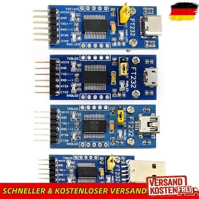 FT232 Module TXD/RXD/POWER LED FT232RL USB To UART Board 3.3-5V Waveshare